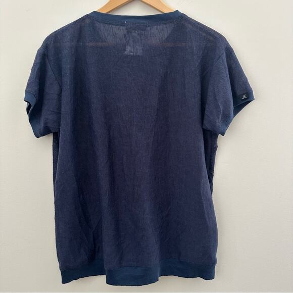 Juan Enriquez Mens Blue Crew Neck Short Sleeve T-Shirt Medium - Picture 2 of 7